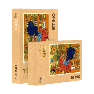 پازل تن تن در حال مطالعه