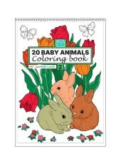 کتاب رنگ آمیزی 20 baby animals جلد دوم کتاب رنگ آمیزی 20 baby animals جلد دوم