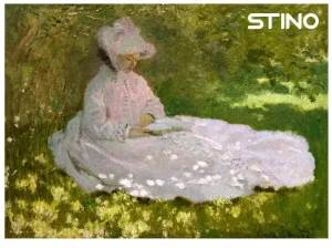 پازل نقاشی زنی در حال مطالعه