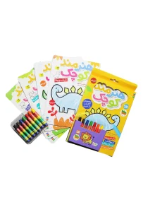 کتاب مجموعه هنرمند کوچک چهار جلدی با مدادشمعی ۷ رنگ